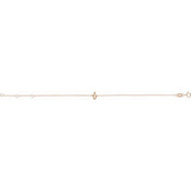 14K Rose Initial I 6 1/2-7 1/2" Bracelet