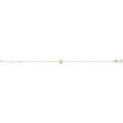 14K Rose Initial I 6 1/2-7 1/2" Bracelet