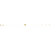 14K Yellow Initial V 6 1/2-7 1/2" Bracelet