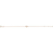 14K Rose Initial V 6 1/2-7 1/2" Bracelet