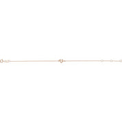 14K Rose Initial V 6 1/2-7 1/2" Bracelet