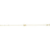 14K Yellow Initial W 6 1/2-7 1/2" Bracelet