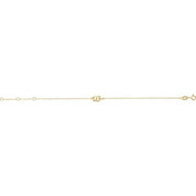 14K Yellow Initial W 6 1/2-7 1/2" Bracelet