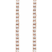 14K Rose 3/4 CTW Lab-Grown Diamond Earrings