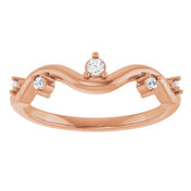 14K Rose .07 CTW Natural Diamond Ring