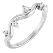 Sterling Silver .07 CTW Natural Diamond Ring