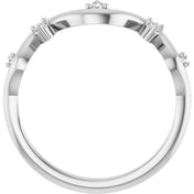 Platinum .07 CTW Natural Diamond Ring