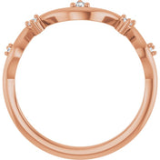 14K Rose .07 CTW Natural Diamond Ring