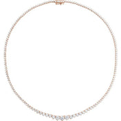 14K Lab-Grown Diamond Line Necklace in Various Carat Weights and Lengths