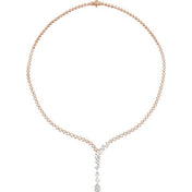 14K Lab-Grown Diamond Line Necklace in Various Carat Weights and Lengths
