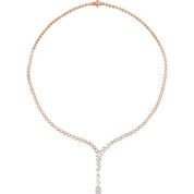 14K Lab-Grown Diamond Line Necklace in Various Carat Weights and Lengths