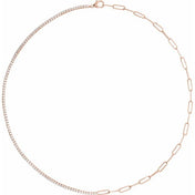 14K Lab-Grown Diamond Line Necklace in Various Carat Weights and Lengths