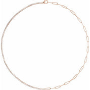 14K Lab-Grown Diamond Line Necklace in Various Carat Weights and Lengths