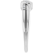 Sterling Silver .07 CTW Natural Diamond Knot Ring