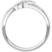 Sterling Silver .07 CTW Natural Diamond Knot Ring