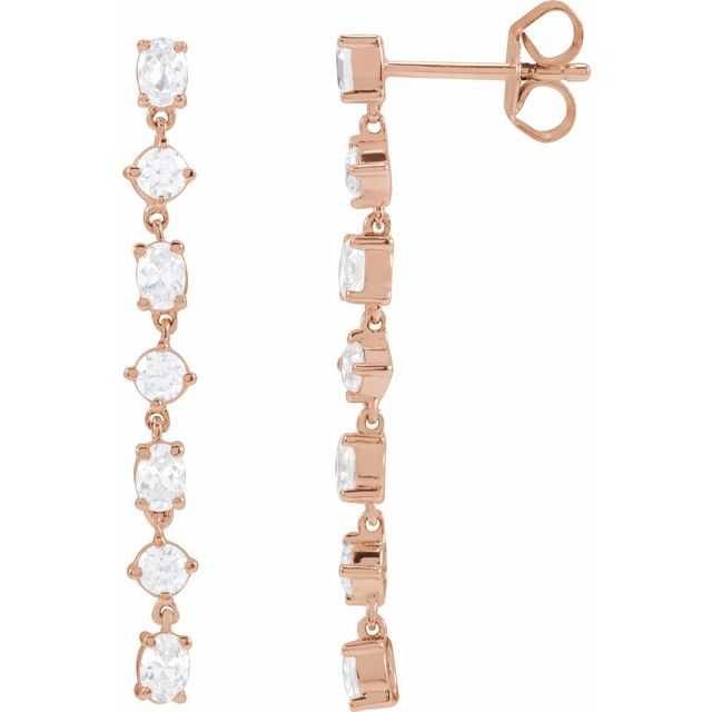 5 CTW Lab-Grown Diamond Dangle Earrings