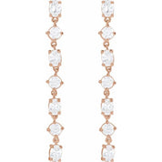 14K Rose 1 1/5 CTW Lab-Grown Diamond Dangle Earrings