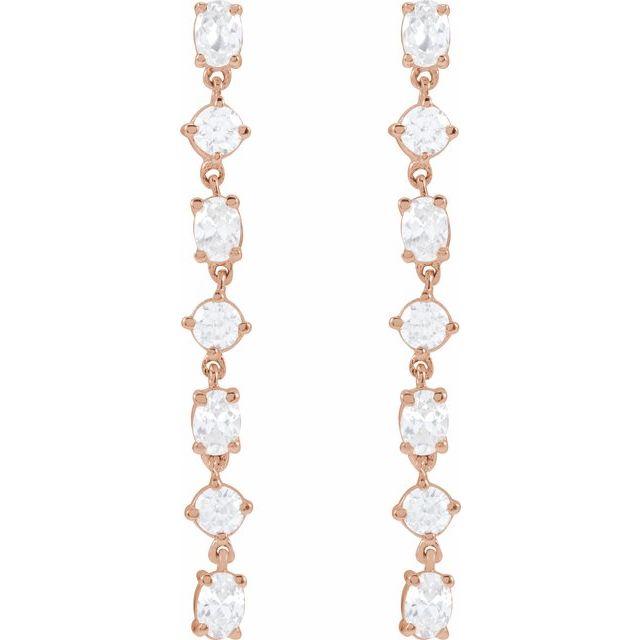 5 CTW Lab-Grown Diamond Dangle Earrings