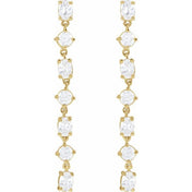 14K Yellow 1 1/5 CTW Lab-Grown Diamond  Dangle Earrings
