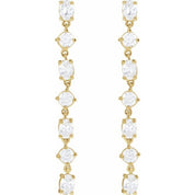 14K Yellow 1 1/5 CTW Lab-Grown Diamond  Dangle Earrings