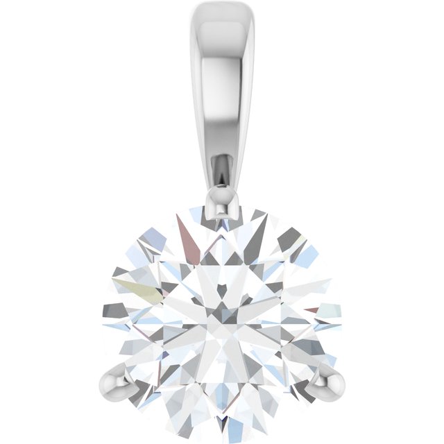 Platinum Lab-Grown Emerald Pendant