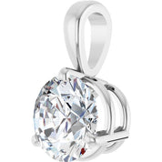 14K White Lab-Grown Moissanite Pendant
