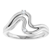 Sterling Silver .03 CTW Natural Diamond Ring