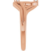 14K Rose .03 CTW Natural Diamond Ring