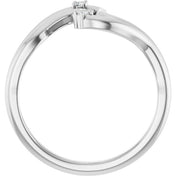 Sterling Silver .03 CTW Natural Diamond Ring