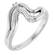 Platinum .03 CTW Natural Diamond Ring