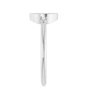 Sterling Silver 9x7 mm Oval .03 CTW Natural Diamond Semi-Set Cabochon Ring