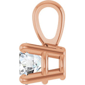 14K Rose 1/4 CT Lab-Grown Diamond Pendant