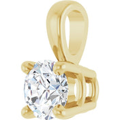 14K Yellow 1/4 CT Natural Diamond Pendant