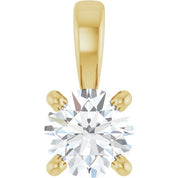 14K Yellow 1/4 CT Natural Diamond Pendant