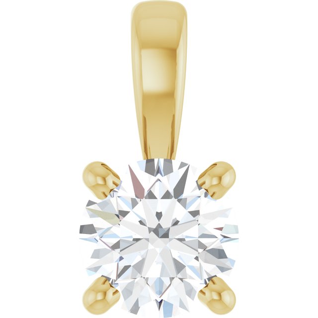 14K Yellow 1/4 CT Natural Diamond Pendant