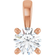 14K Rose 1/4 CT Natural Diamond Pendant