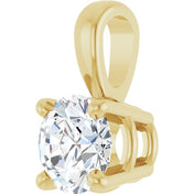 14K Yellow 1/3 CT Natural Diamond Pendant