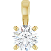 14K Yellow 1/3 CT Natural Diamond Pendant