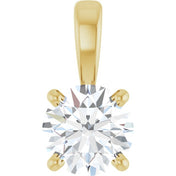 14K Yellow 1/2 CT Natural Diamond Pendant