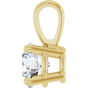 14K Yellow 1/2 CT Natural Diamond Pendant