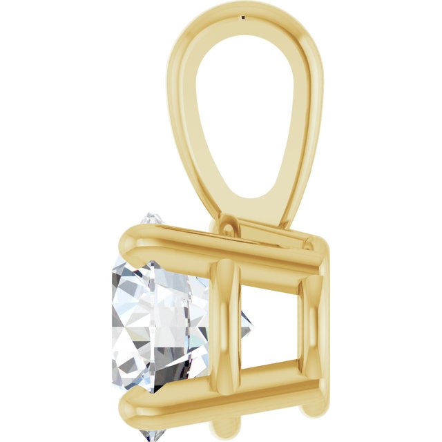 14K Yellow 1/2 CT Natural Diamond Pendant