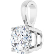 14K White 3/4 CT Natural Diamond Pendant