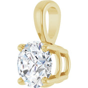 14K Yellow 3/4 CT Natural Diamond Pendant