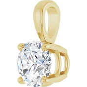 14K Yellow 3/4 CT Natural Diamond Pendant