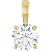 14K Yellow 3/4 CT Natural Diamond Pendant