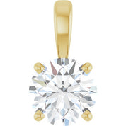 14K Yellow 1 CT Lab-Grown Diamond Pendant