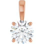 14K Rose 1 CTW Lab-Grown Diamond Pendant