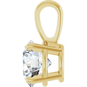 14K Yellow 1 CT Lab-Grown Diamond Pendant