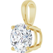 14K Yellow 2 CT Lab-Grown Diamond Pendant