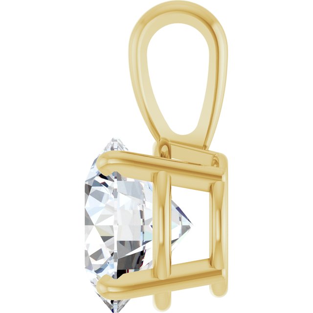 14K Yellow 2 CT Lab-Grown Diamond Pendant